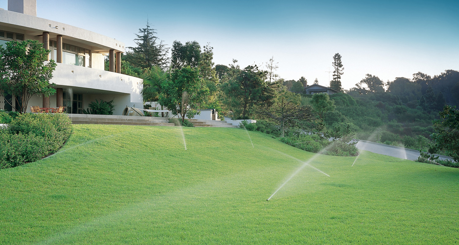 Lawn & sprinkler system on large property